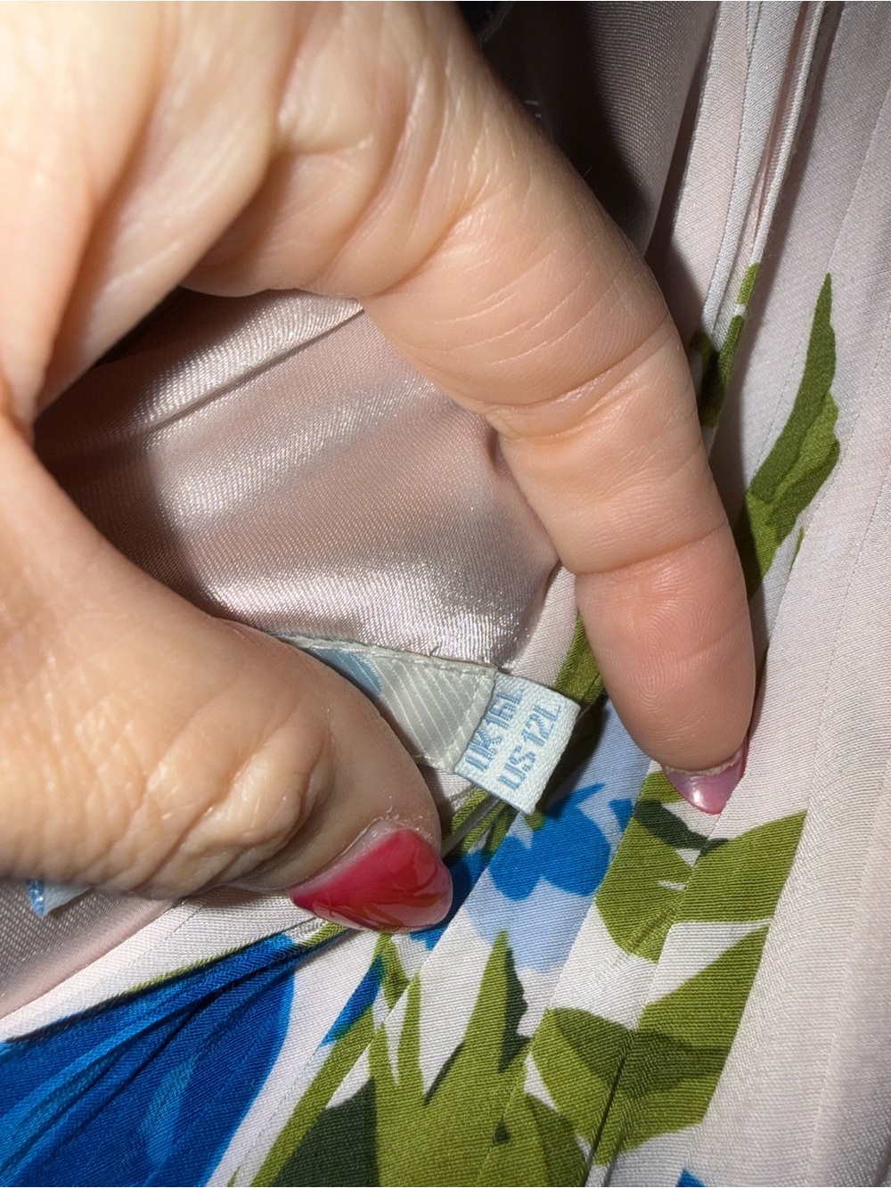 Boden White Midi Dress with Blue Floral and Green Leaf Print - Picture 4 of 5